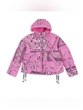 Khrisjoy Kids Pink Bandana Puffer Jacket – Size 12Y – New With Tags